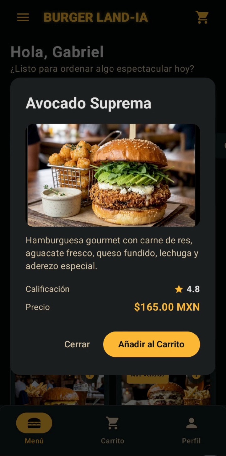 Captura de Burger Land-IA